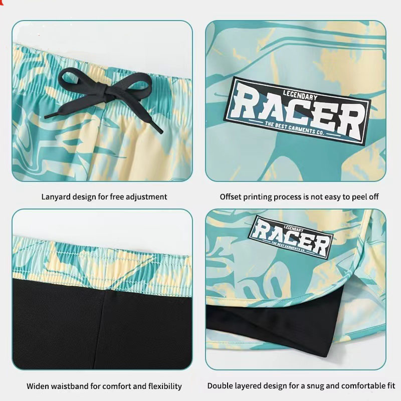 سروال سباحة مزدوج الطبقة للرجا - مراجعة Swim Trunk Quick Dry وسعره